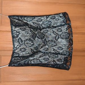 Black lace strapless top - Express